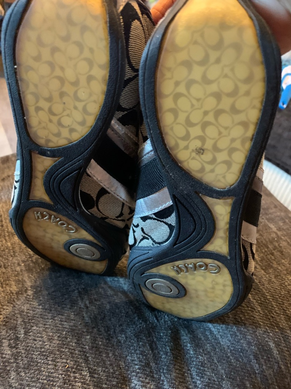 Coach Womens Signature C Lace-Up Sneakers in Black and Grey - Picture 5 of 6